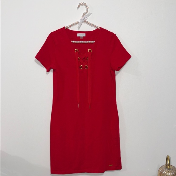 Calvin Klein Dresses & Skirts - Calvin Klein Lace-Up T-Shirt Dress